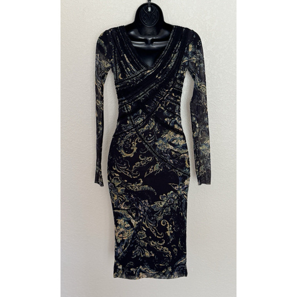 FUZZI Jean Paul Gaultier Mesh Bodycon Dress Whimsigoth Y2K, S - Picture 5 of 13